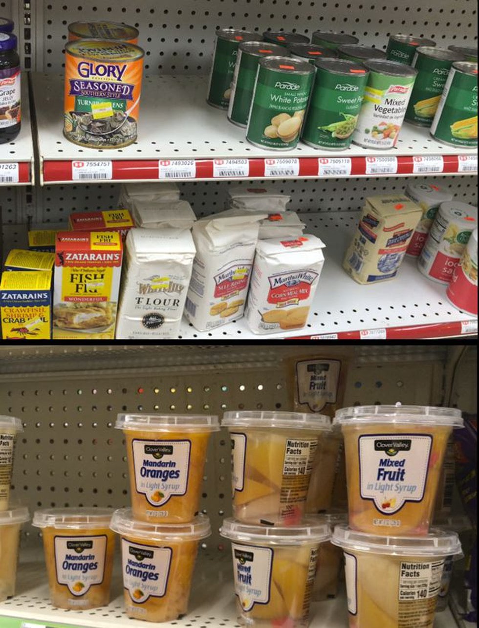 Many rural stores carry only canned or otherwise shelf-stable produce. Some stock frozen...