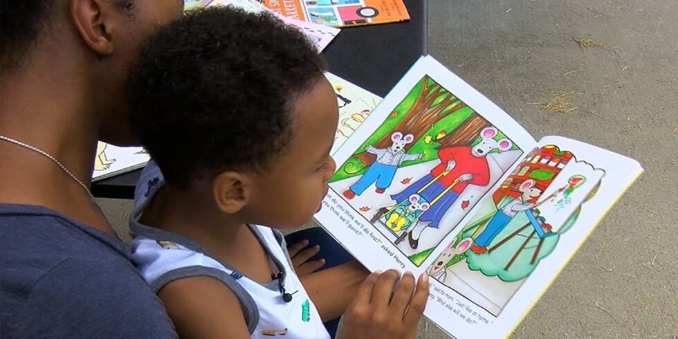 When a child is signed up for the Imagination Library, they get a book every month from birth...