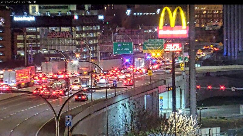 TRIMARC said the crash happened around 10:05 p.m. on Wednesday on I-65 South at mile marker...