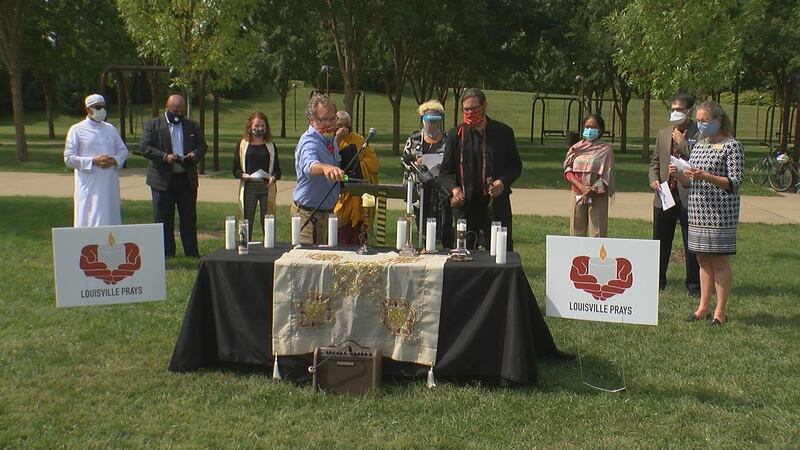 Leaders of all different faiths participated in prayer, meditation, songs and chants.