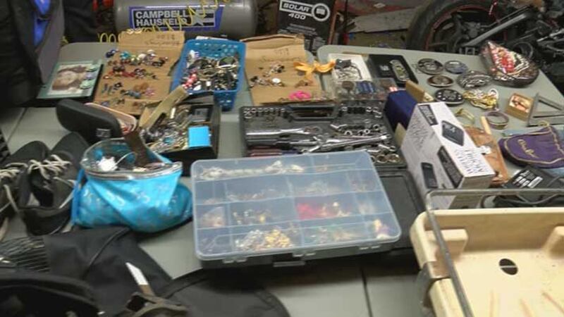 These are some of the stolen goods found in Baker and Shelton's possession. (Source: WAVE 3 News)