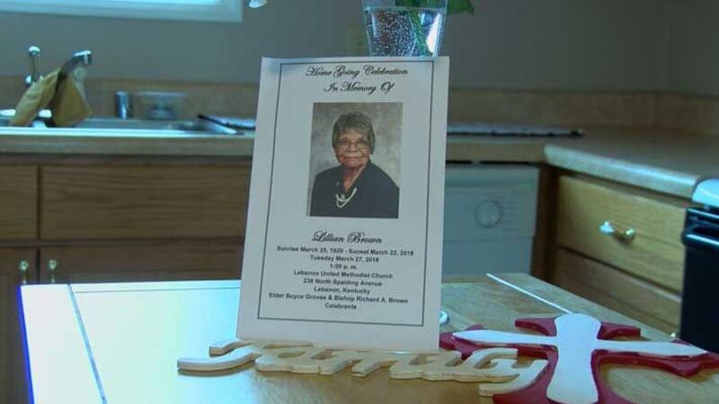 Lillian Brown purchased her plot ten years ago in order to be buried next to her husband....