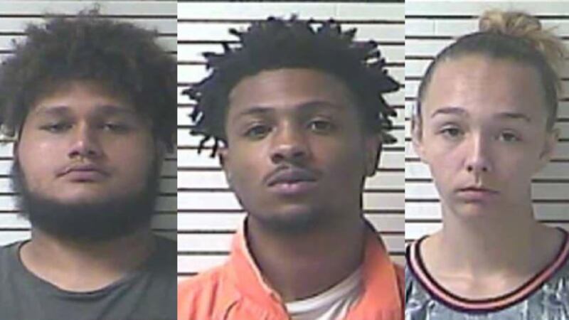 Left to right: Davion Potts, 20, Bryson Whitlock, 19, and Mahailey Reed, 18.