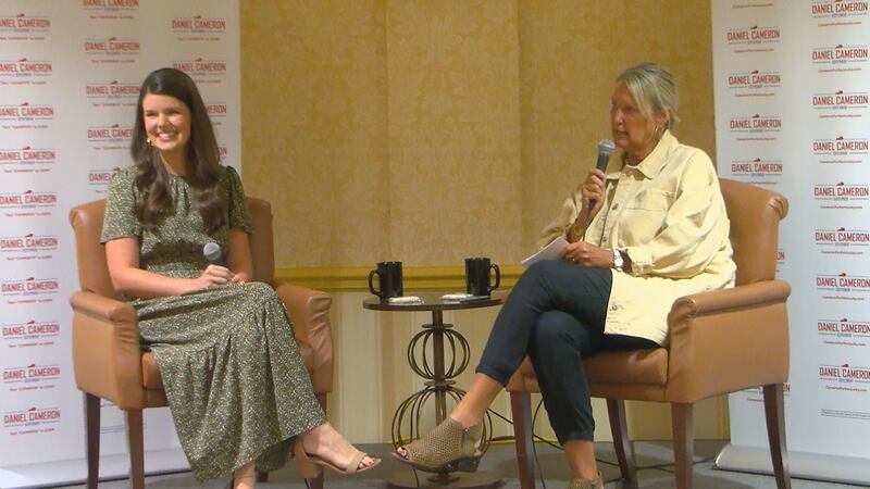 Makenze Cameron (left) organized the Moms for Cameron event and talked about her continuous...