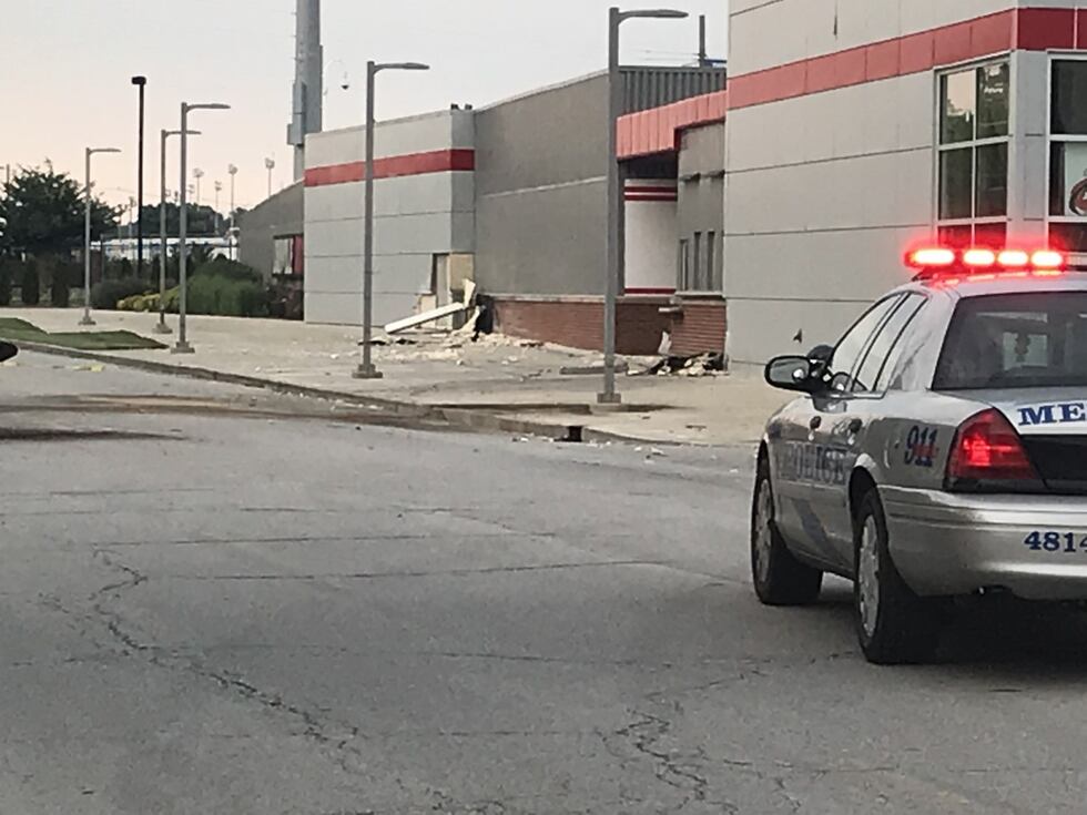 The stadium was also damaged in the crash. (Source: WAVE 3 News)