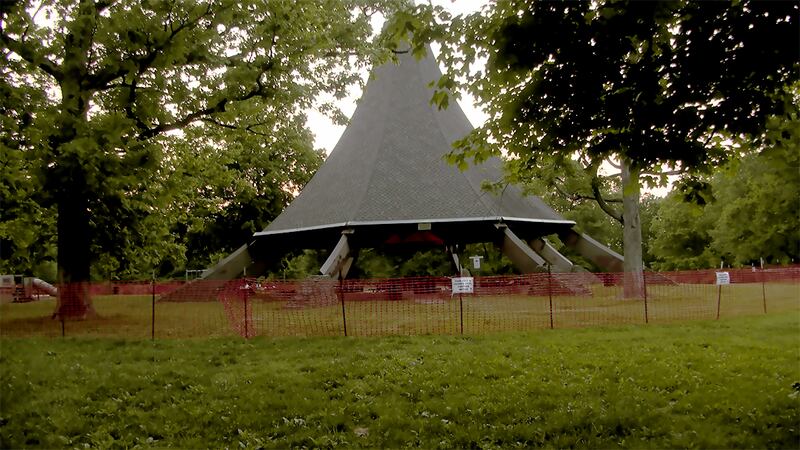 Hogan's Fountain Pavilion in Cherokee Park has been temporarily closed.