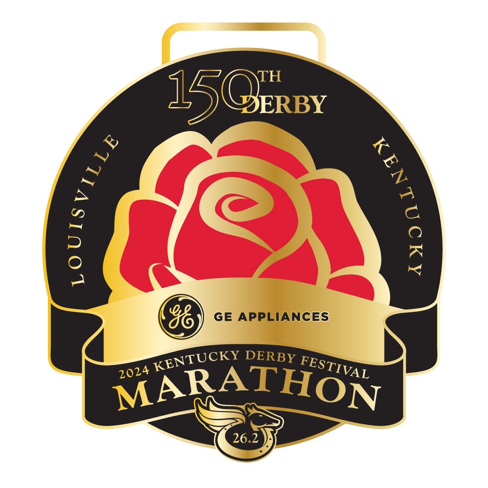 Design for the 2024 GE Appliances miniMarathon and Marathon finishers medals