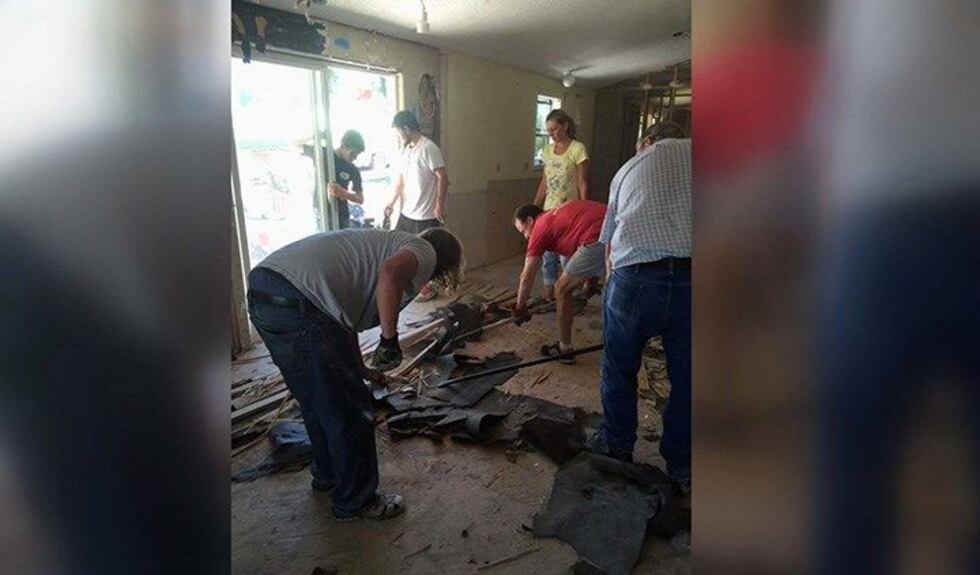 Woods' mother enlisted help to turn her son's home into a place for other veterans. (Source:...