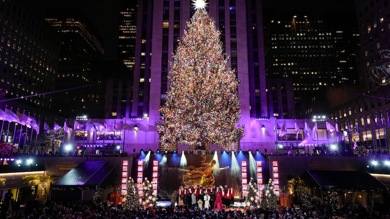 road trip from texas to indiana The Christmas tree at Rockefeller Center is lit in New York, Wednesday, Nov. 29, 2023. (AP...