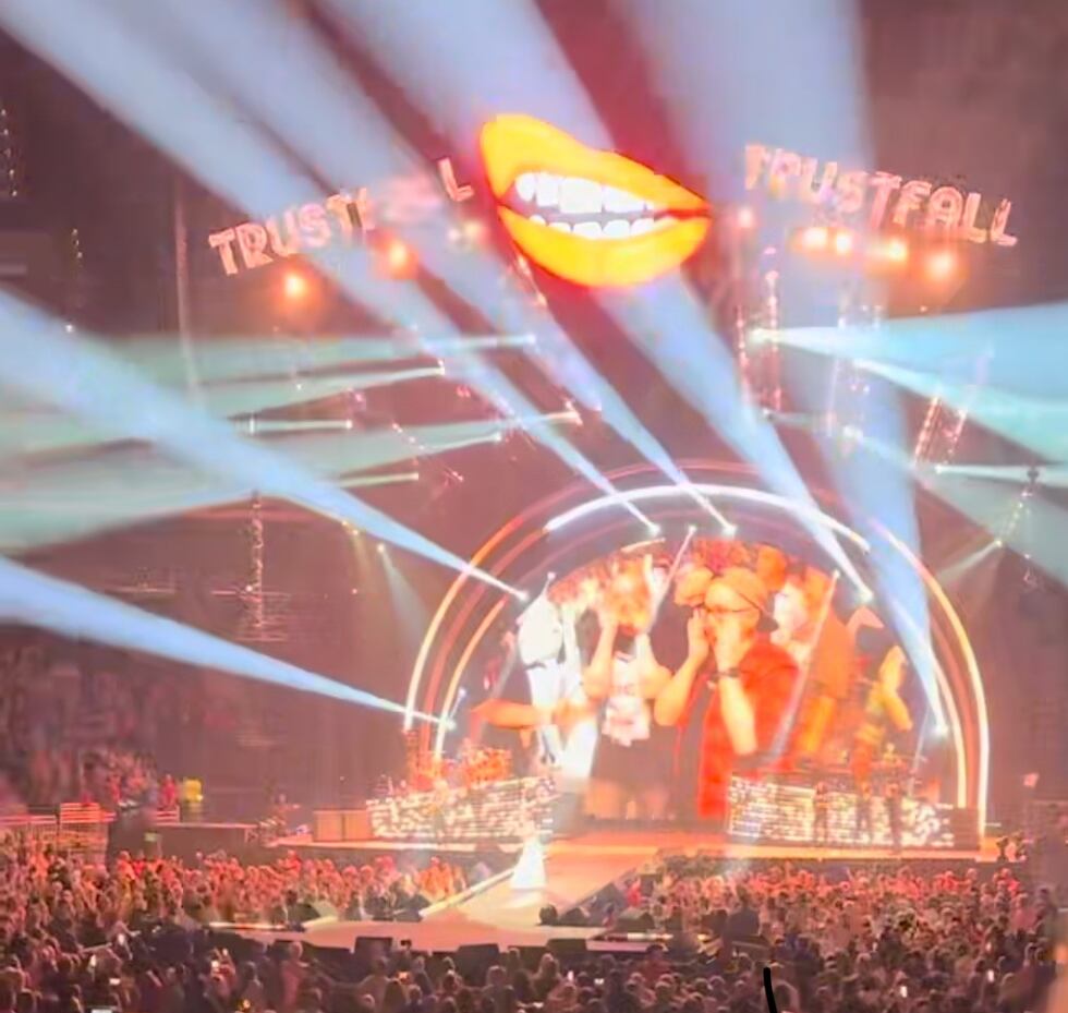 A couple got engaged at Saturday night's Pink concert.