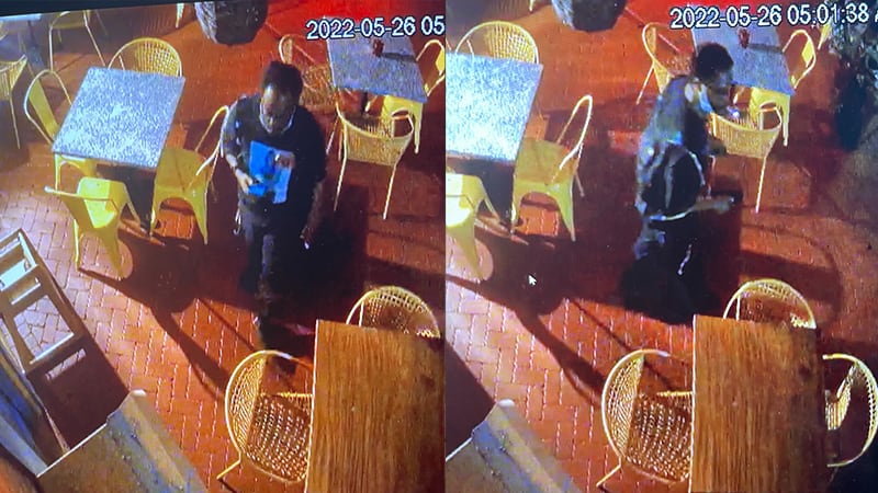 Señora Arepa restaurant co-owner Rick Moir shared photos and footage of the man who broke into...