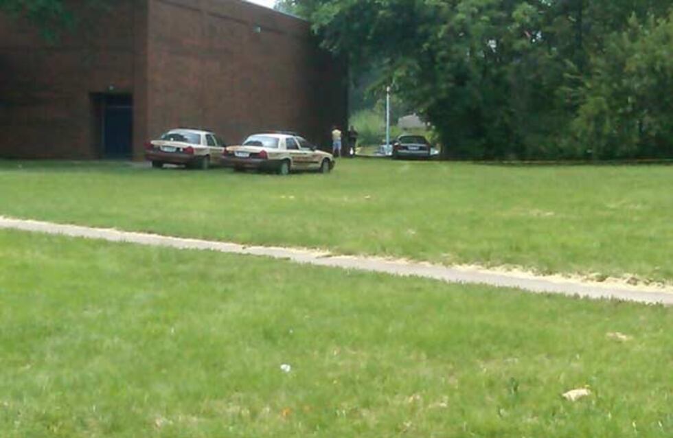 Police searched the grounds of Liberty High School Wednesday afternoon.