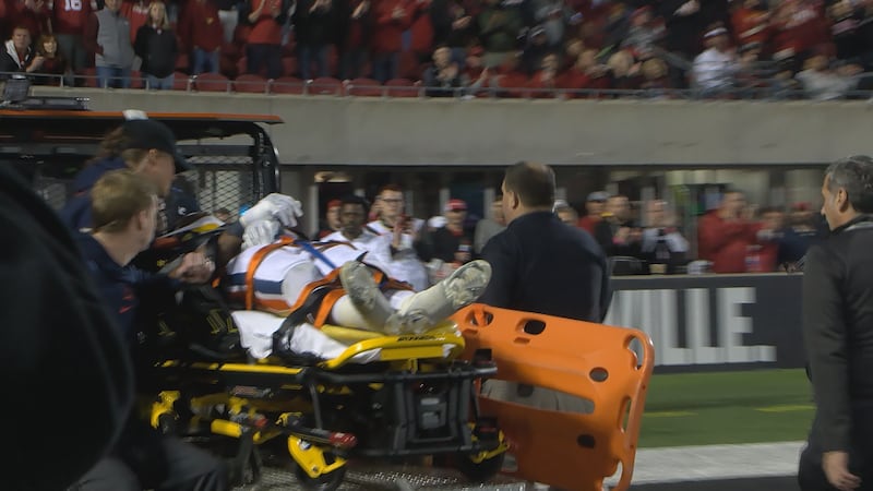 Virginia running back Perris Jones has regained movement in all of his extremities after being...