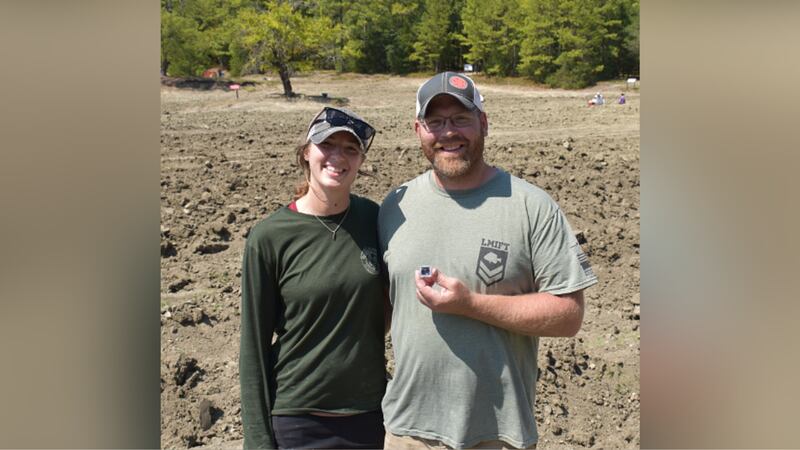 A couple from Minnesota found a 1.9-carat diamond at Arkansas' Crater of Diamonds State Park...