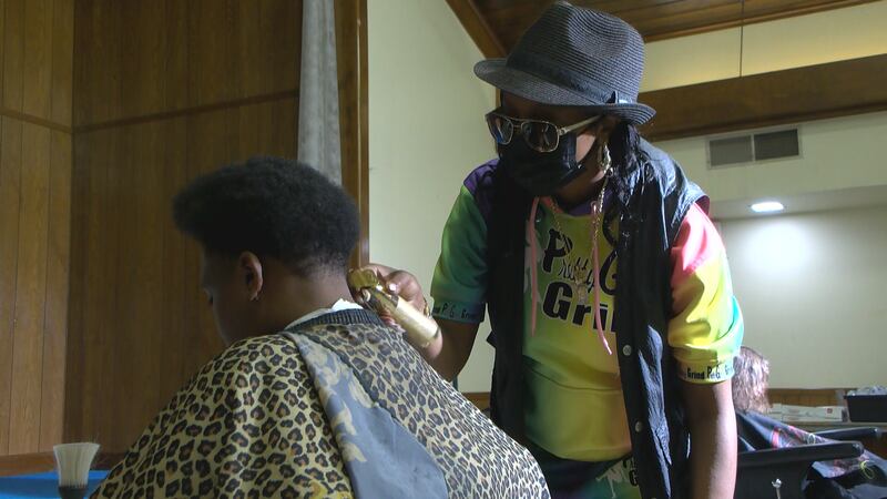 A church in the Newburg neighborhood provided students with a free, fresh haircut to look...