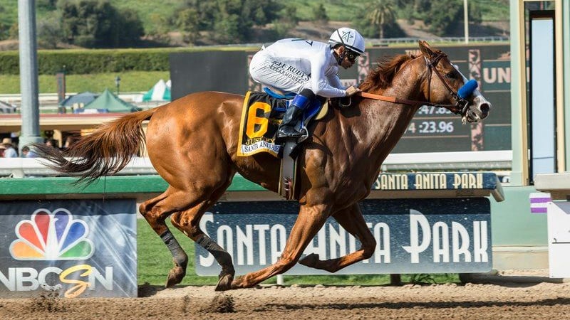 Justify won the Santa Anita Derby in impressive fashion in his final prep race. (Source:...