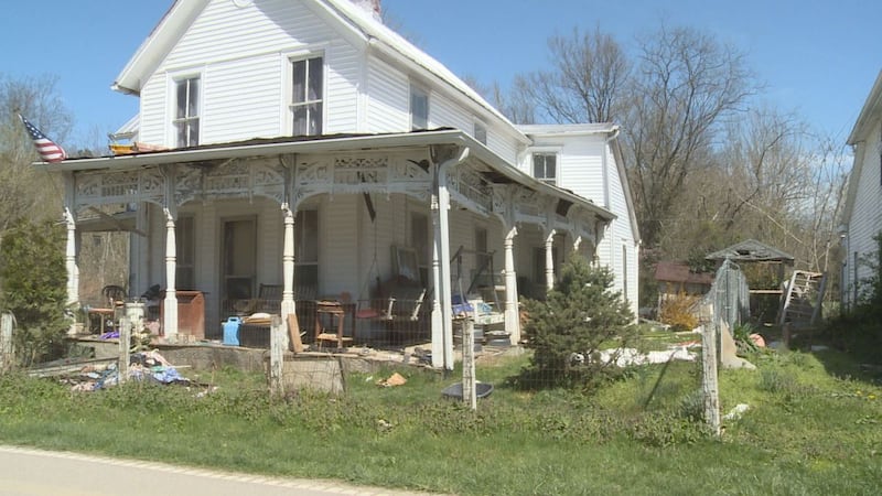 Johnny's house was damaged by the Kentucky River after the March 2021 flood.