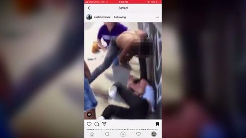 The beating at the skate park was caught on cell phone video. (Source: Online video)