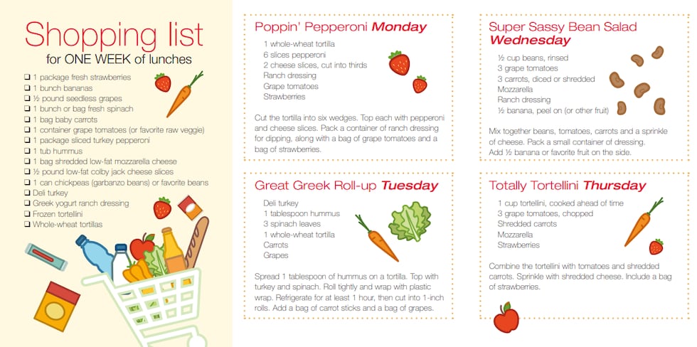 Here's an easy week of back-to-school recipes!