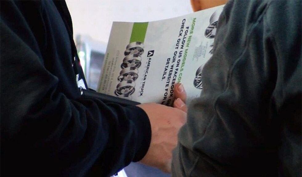 Education materials at the Mid-America Trucking Show. (Source: WAVE 3 News)