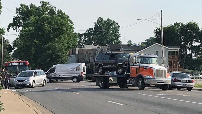 The scene at Third Street and Central. (Source: WAVE 3 News)
