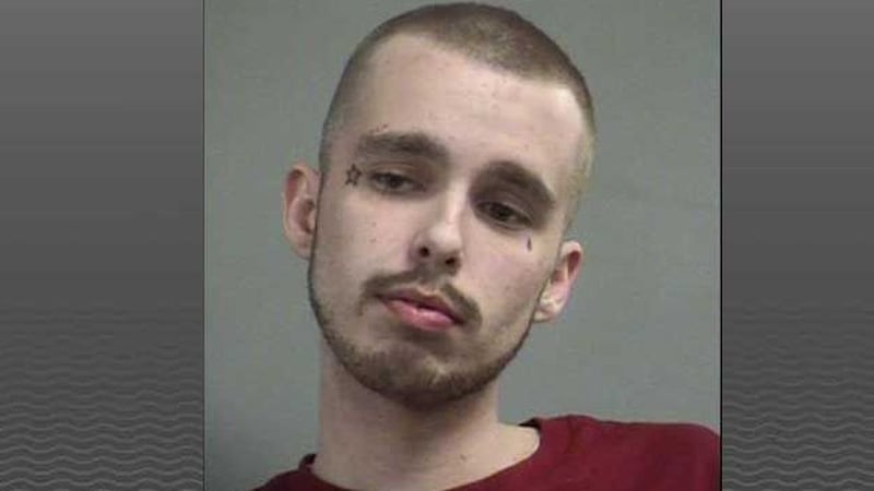 This mugshot is from Josh Young's arrest in 2017 when he was charged with trafficking meth,...