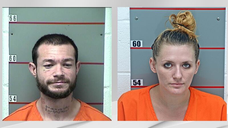 Charles Ray Gaither, 29, from Vine Grove, and Brandi Bush, 28, from Big Clifty, were booked in...