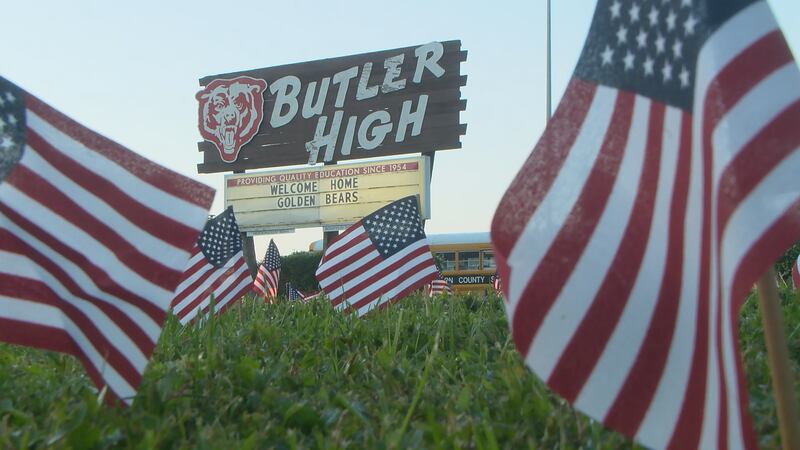 This is the second year Butler High school has done this project to remember 9/11.