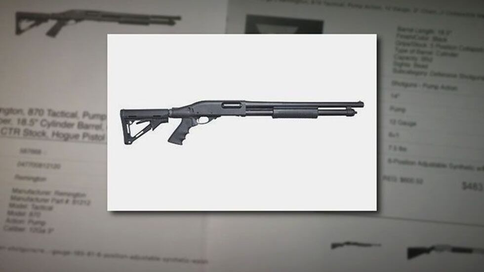 The stolen weapon was similar to a 12-gauge shotgun. (Source: WAVE 3 News)