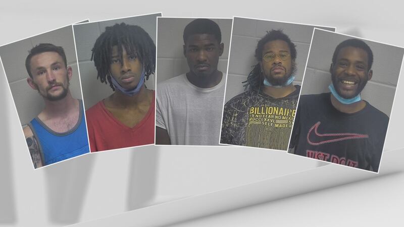 From left to right: Brian Dean, Damion Lewis, Tevin Patton, Jean-Pierre Crowdus and Frederick...