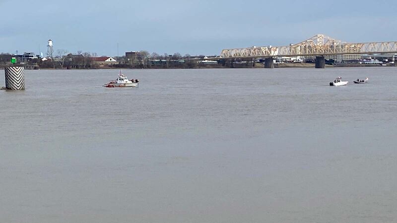 A report that two people were in the Ohio River brought an emergency response from...