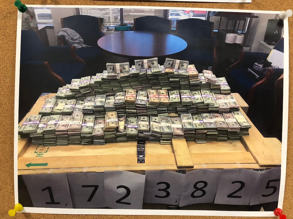 Police discovered $1.7 million in the white van headed back to California.