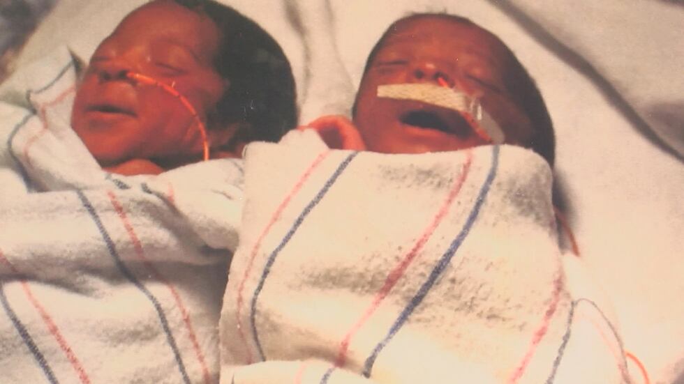 The babies were just born when their father, Tyrese Garvin, was shot and killed.