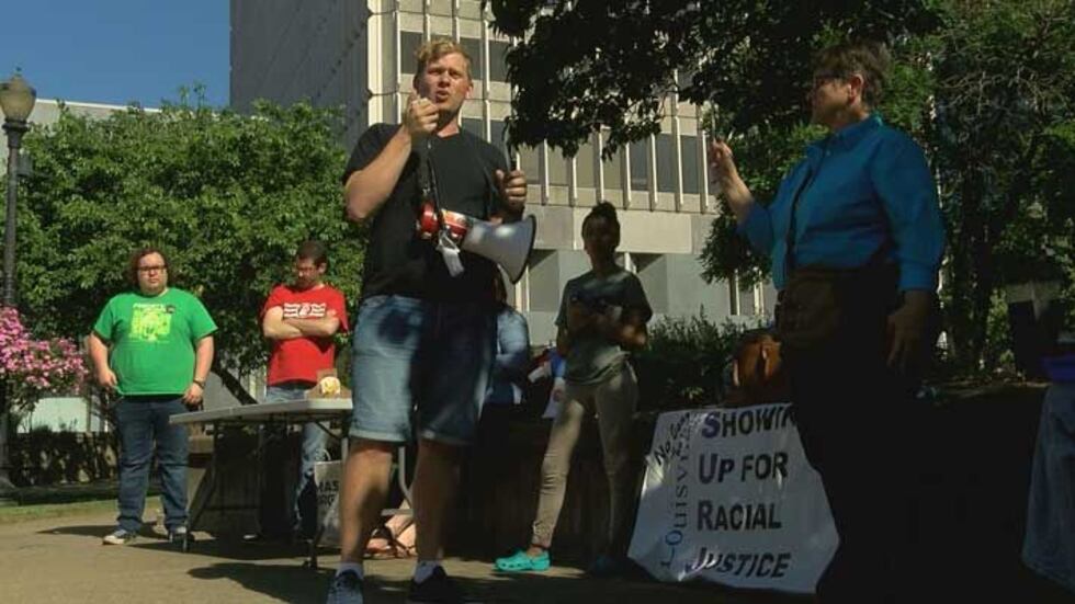 Protesters aren't pleased about the plan to close the second floor of the downtown library....