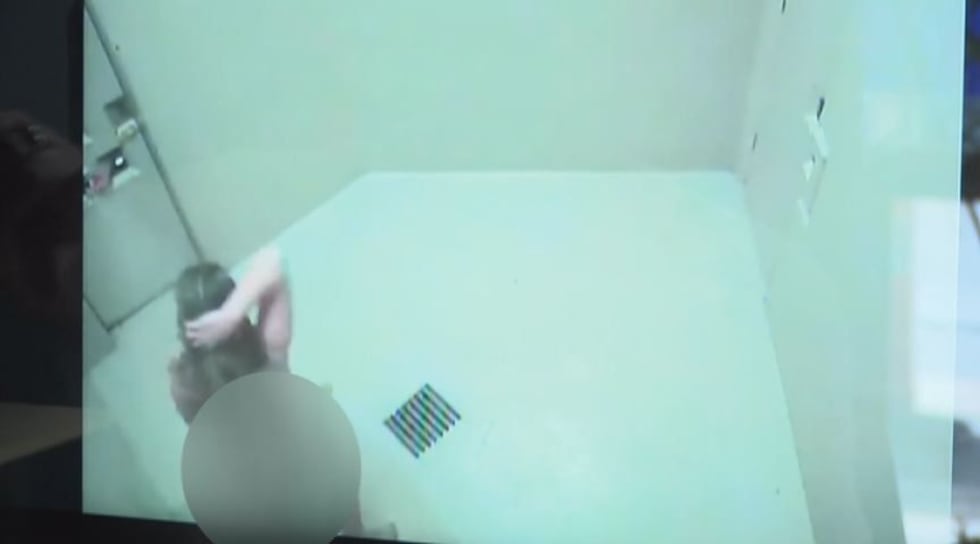 Video shows Tabitha Gentry being stripped of her clothes and placed in a padded cell for hours...