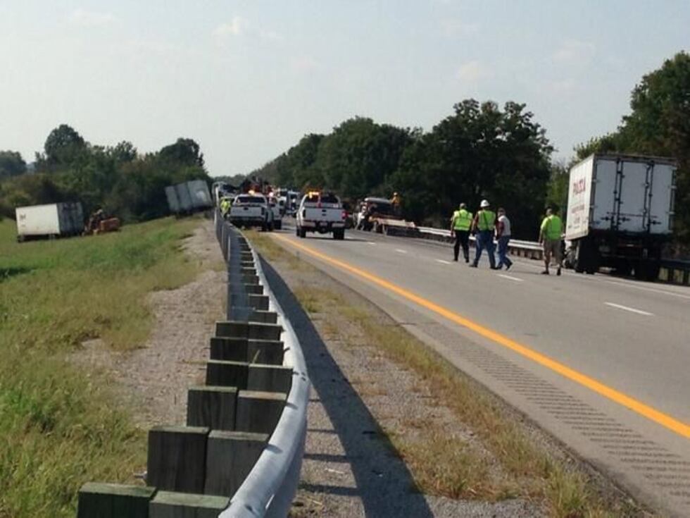 The first accident happened around 11:30 a.m.