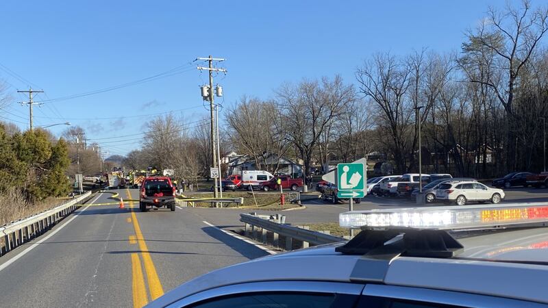 A home in Bullitt County caught fire on Thursday, January 19, 2023.