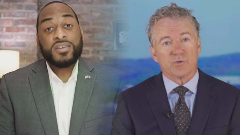 Incumbent Sen. Rand Paul, R-Ky., and Democratic challenger Charles Booker.