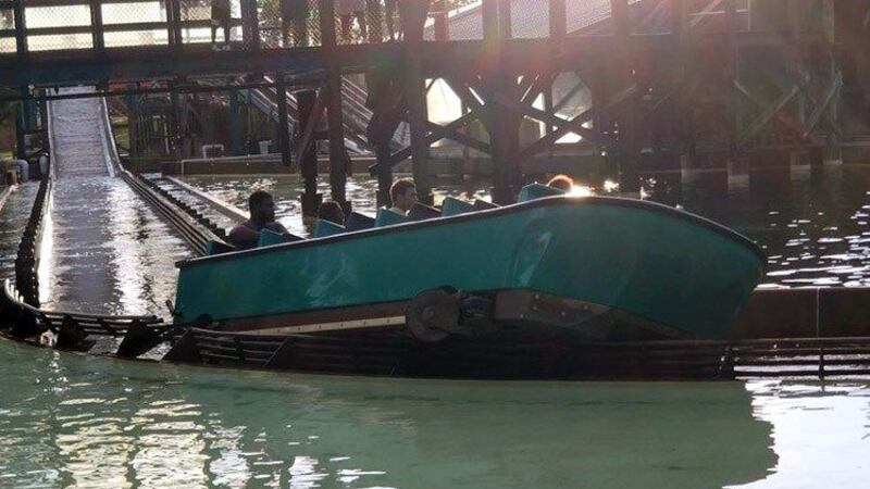 The boat became lodged in a safety rail on its way back to the station. (Source: Don S. / WAVE...