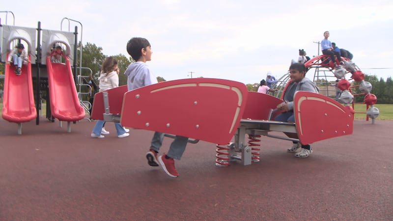 On Wednesday, Hartstern Elementary School cut the ribbon on a brand new playground after the...